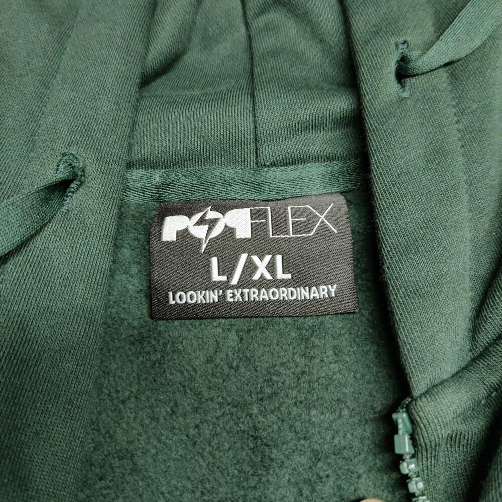 Popflex Full Zip Oversized Cloud Hoodie Game Time Green Large XL Athleisure - Picture 11 of 16